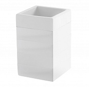 Стакан для зубной пасты Kassatex Cabana White ACL-T-W