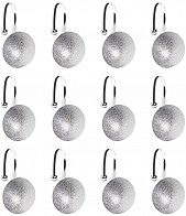 Набор из 12 крючков для шторки Carnation Home Fashions Buttons Silver PHP-BT/03