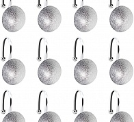 Набор из 12 крючков для шторки Carnation Home Fashions Buttons Silver PHP-BT/03