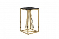 13RXET8082L-GOLD Стол журнальный стекло черн/золото 38*38*70см